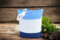 Heavy Canvas Tri-Color Tote Bags