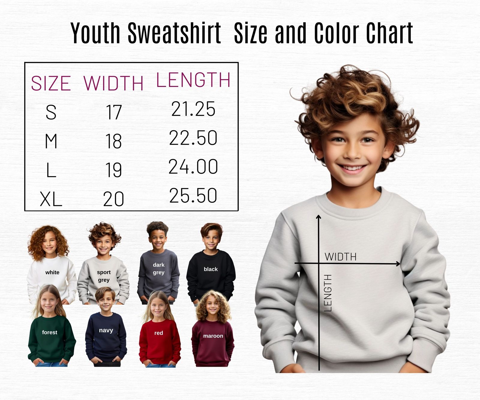 Gildan 18000B Genç Yuvarlak Yaka Sweatshirt